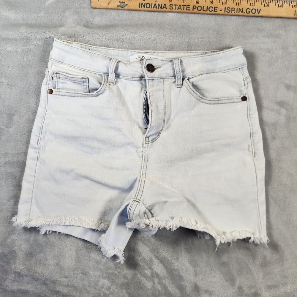 Judy Blue Joanie High Waist Cut Off Denim Jean Shorts JB150073 M Coastal Cowgirl